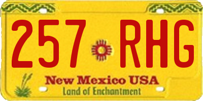 NM license plate 257RHG