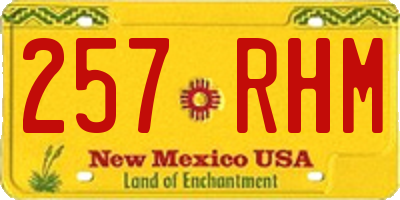 NM license plate 257RHM