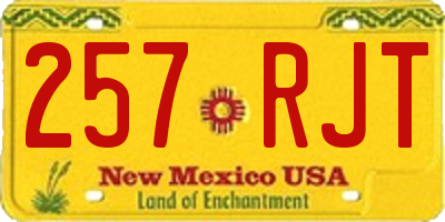 NM license plate 257RJT