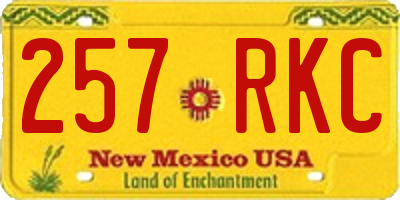 NM license plate 257RKC