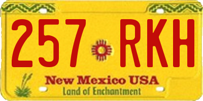 NM license plate 257RKH