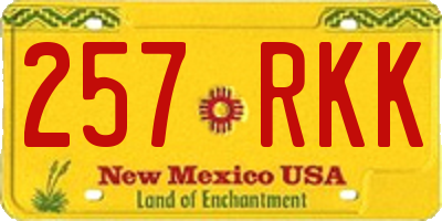 NM license plate 257RKK