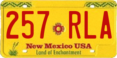 NM license plate 257RLA