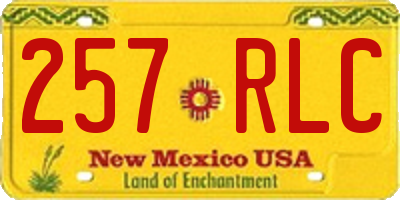 NM license plate 257RLC