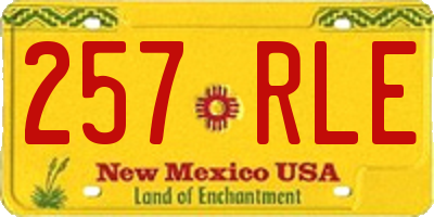 NM license plate 257RLE