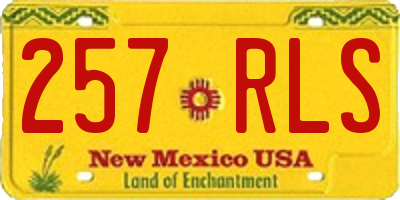 NM license plate 257RLS