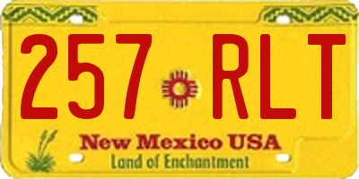 NM license plate 257RLT
