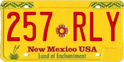 NM license plate 257RLY
