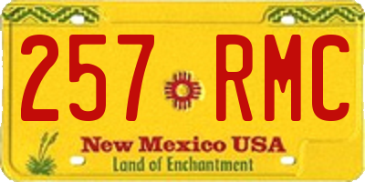 NM license plate 257RMC