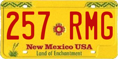 NM license plate 257RMG