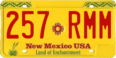NM license plate 257RMM