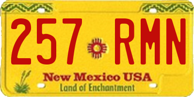 NM license plate 257RMN