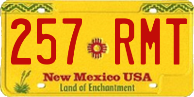 NM license plate 257RMT