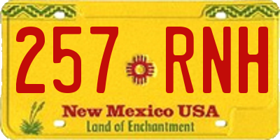 NM license plate 257RNH