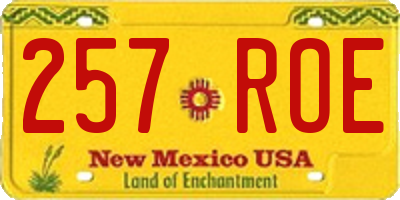 NM license plate 257ROE
