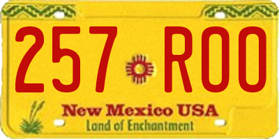 NM license plate 257ROO