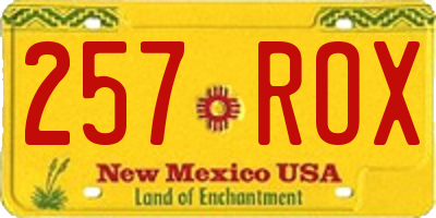 NM license plate 257ROX