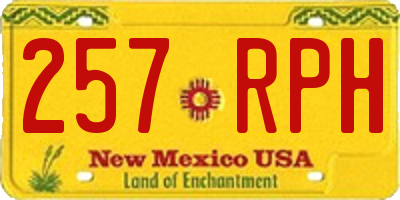 NM license plate 257RPH