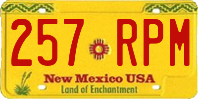 NM license plate 257RPM