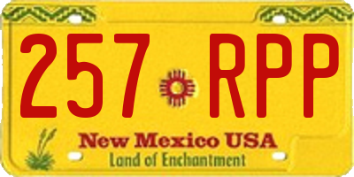 NM license plate 257RPP