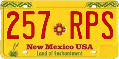 NM license plate 257RPS