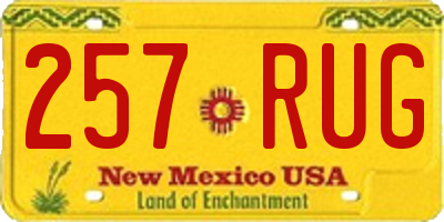 NM license plate 257RUG