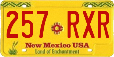 NM license plate 257RXR