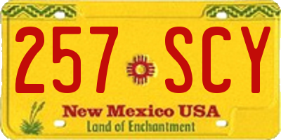 NM license plate 257SCY