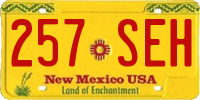 NM license plate 257SEH