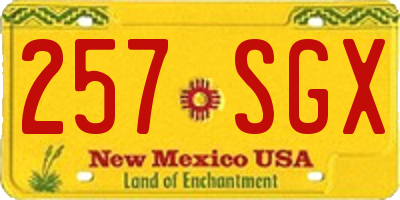 NM license plate 257SGX