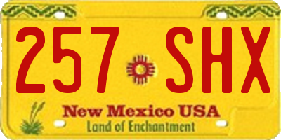 NM license plate 257SHX