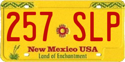 NM license plate 257SLP