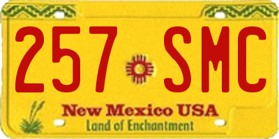 NM license plate 257SMC