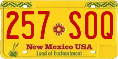 NM license plate 257SOQ