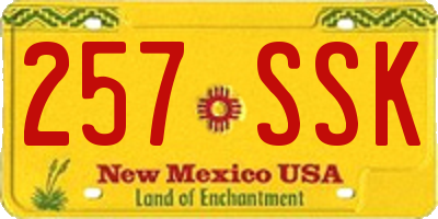 NM license plate 257SSK
