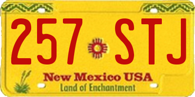 NM license plate 257STJ