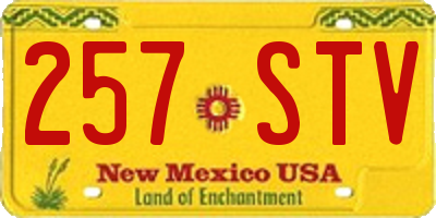 NM license plate 257STV