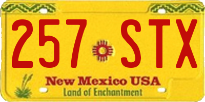 NM license plate 257STX
