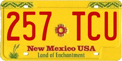 NM license plate 257TCU