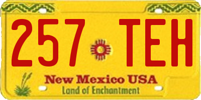 NM license plate 257TEH