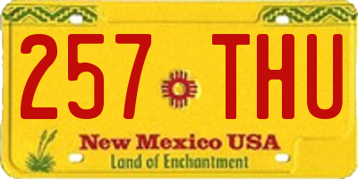NM license plate 257THU