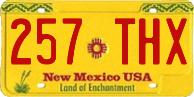 NM license plate 257THX
