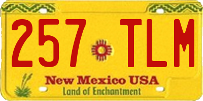NM license plate 257TLM