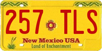 NM license plate 257TLS