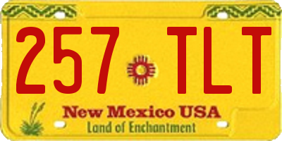 NM license plate 257TLT