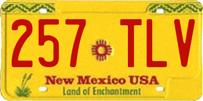 NM license plate 257TLV