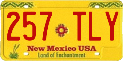 NM license plate 257TLY