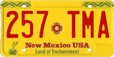 NM license plate 257TMA