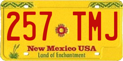 NM license plate 257TMJ
