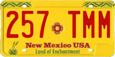 NM license plate 257TMM